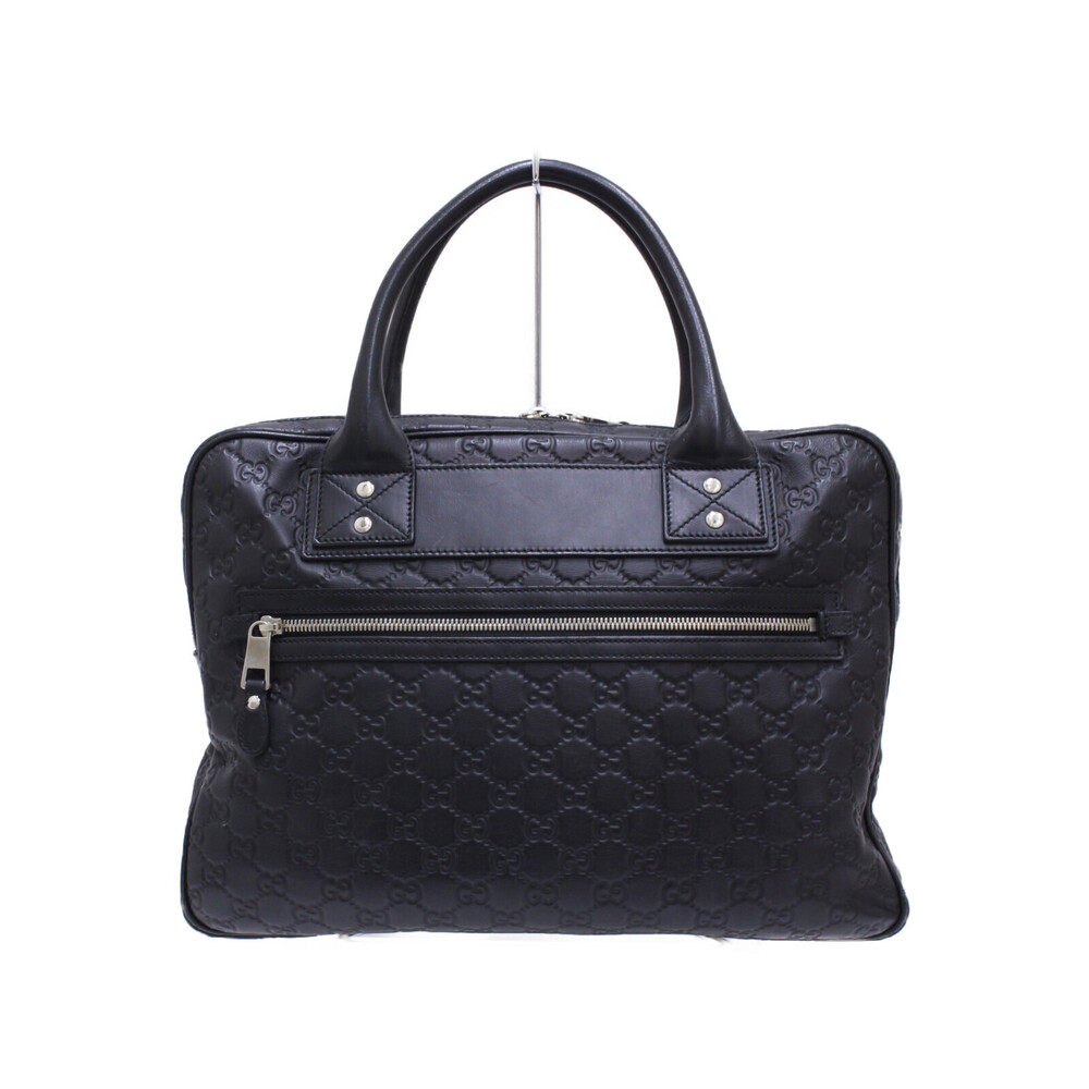 GUCCI Business Bag Briefcase Handbag Guccissima Black Leather - Picture 4 of 7